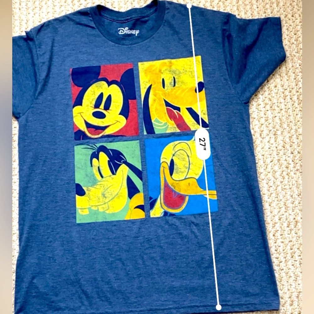 DISNEY | Unisex Mickey, Pluto, Goofy, Donald Duck T-shirt Medium - Picture 9 of 9